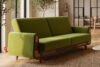 GUSTAVO Oliwkowa sofa rozkładana welur oliwkowy - zdjęcie 2