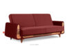 GUSTAVO Czerwona sofa rozkładana welur bordowy - zdjęcie 3