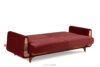 GUSTAVO Czerwona sofa rozkładana welur bordowy - zdjęcie 6