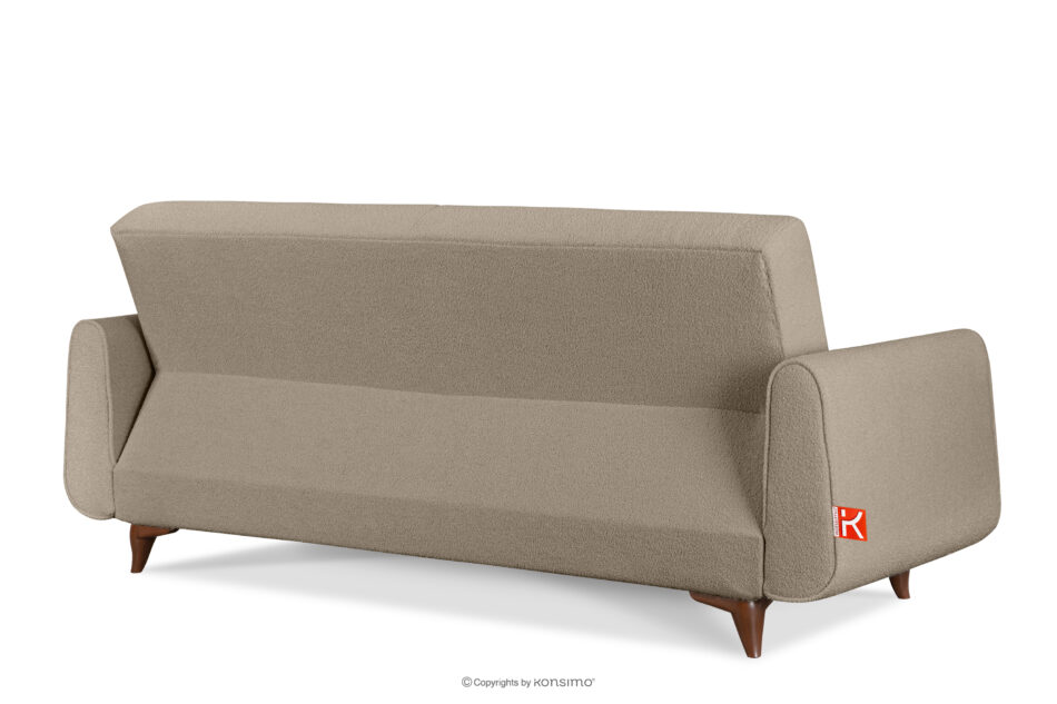 GUSTAVO Sofa trzyosobowa w tkaninie baranek szarobeżowy szarobeżowy - zdjęcie 3