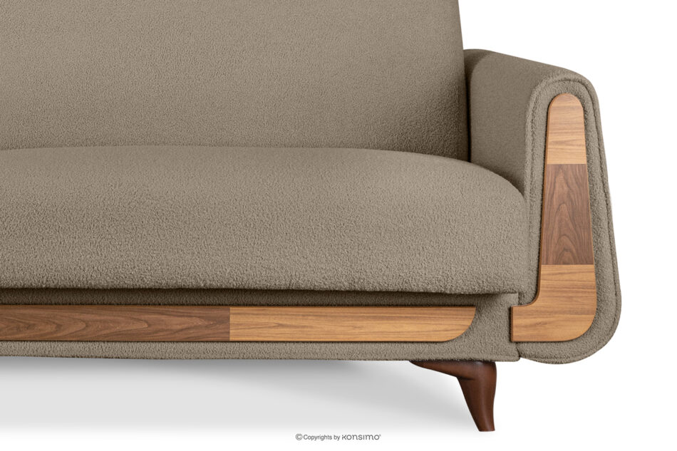 GUSTAVO Sofa trzyosobowa w tkaninie baranek szarobeżowy szarobeżowy - zdjęcie 5