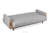 GUSTAVO II Sofa trzyosobowa rozkładana w tkaninie sztruks jasny szary jasny szary - zdjęcie 5