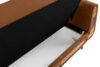 GUSTAVO II Sofa trzyosobowa rozkładana w tkaninie sztruks rudy rudy - zdjęcie 9