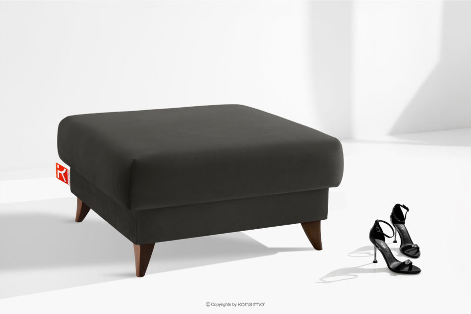 GUSTAVO Puf do salonu ze schowkiem welur antracytowy antracytowy - zdjęcie 6