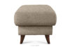 Podnóżek do salonu ze schowkiem tkanina boucle szarobeżowy
