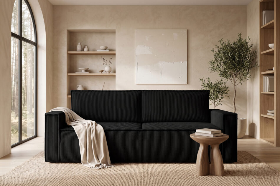 NAPI Sofa 3 rozkładana sztruks czarny czarny - zdjęcie 26