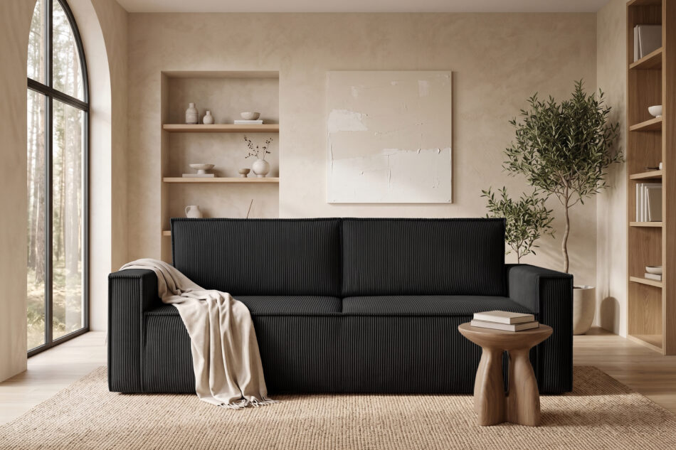 NAPI Sofa 3 rozkładana sztruks ciemnoszara ciemny szary - zdjęcie 26