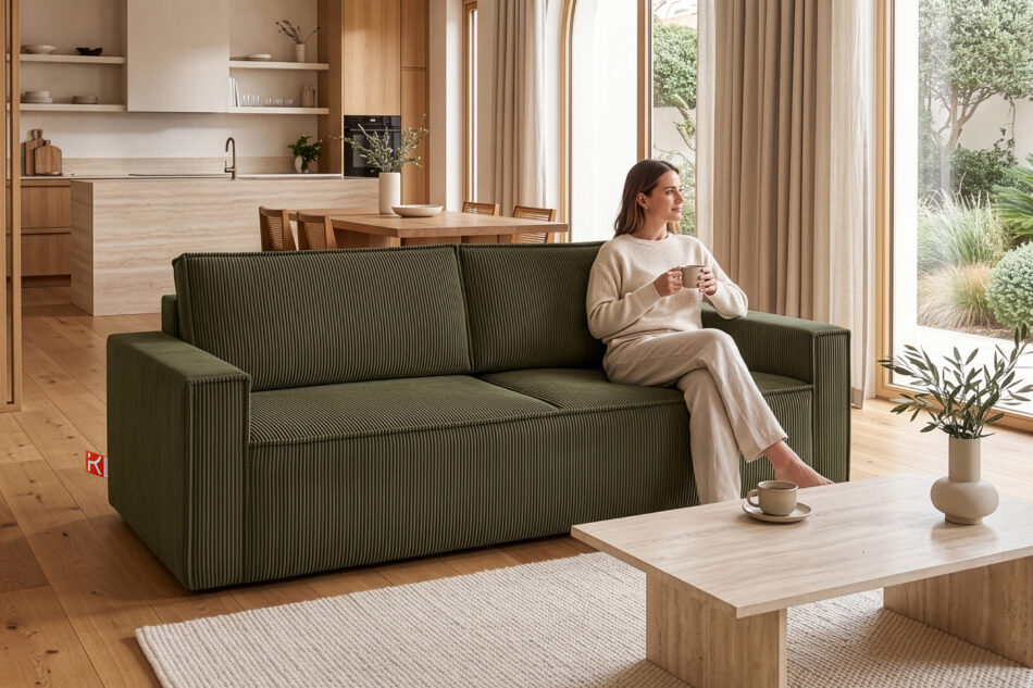 NAPI Sofa 3 rozkładana sztruks oliwkowy oliwkowy - zdjęcie 25