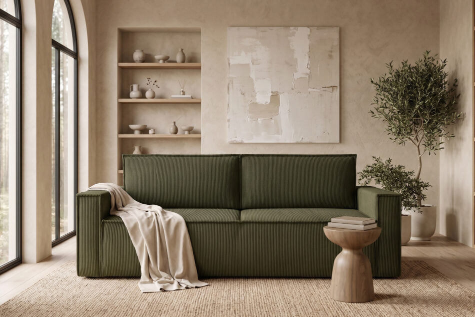 NAPI Sofa 3 rozkładana sztruks oliwkowy oliwkowy - zdjęcie 26