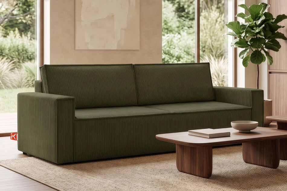 NAPI Sofa 3 rozkładana sztruks oliwkowy oliwkowy - zdjęcie 24