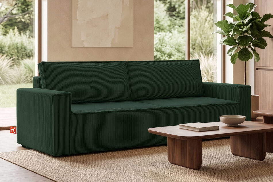 NAPI Sofa 3 rozkładana sztruks ciemnozielona ciemny zielony - zdjęcie 24