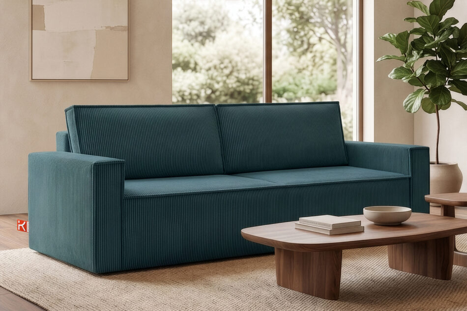 NAPI Sofa 3 rozkładana sztruks niebieski niebieski - zdjęcie 21
