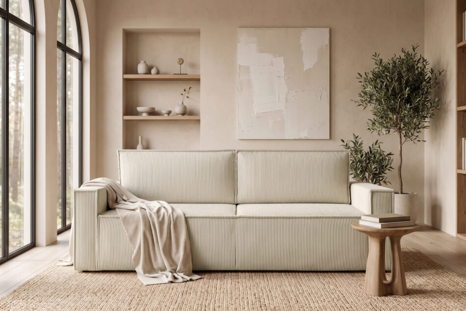 NAPI Sofa 3 rozkładana sztruks kremowa kremowy - zdjęcie 23