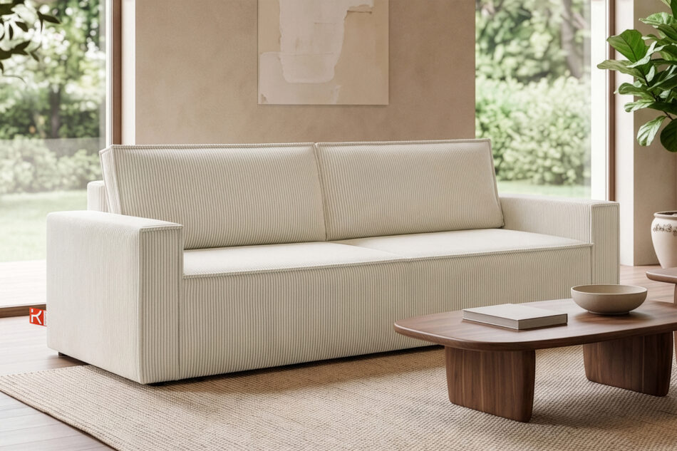NAPI Sofa 3 rozkładana sztruks kremowa kremowy - zdjęcie 21
