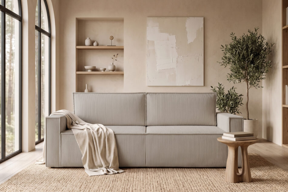 NAPI Sofa 3 rozkładana sztruks beżowa beżowy - zdjęcie 26