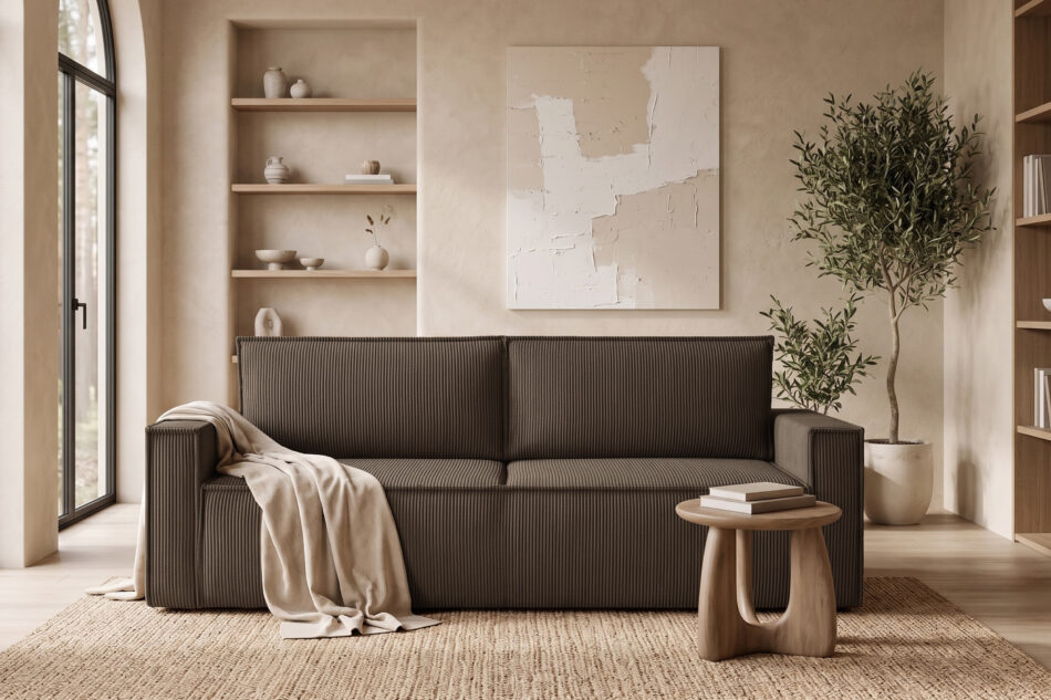 NAPI Sofa 3 rozkładana sztruks brązowa brązowy - zdjęcie 26
