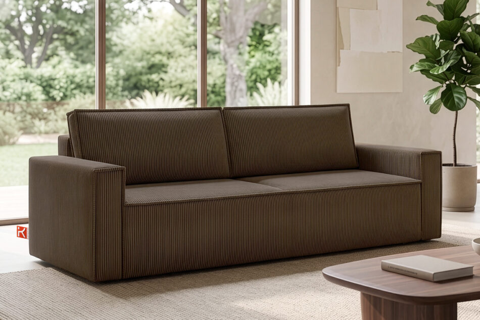 NAPI Sofa 3 rozkładana sztruks brązowa brązowy - zdjęcie 24