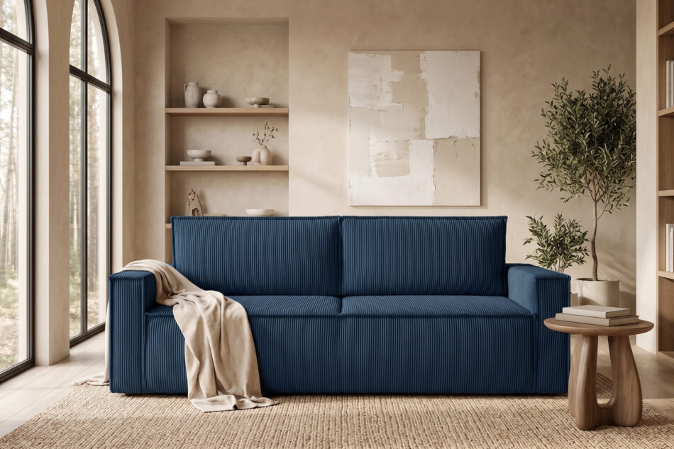 NAPI Sofa 3 rozkładana sztruks granatowy granatowy - zdjęcie 23