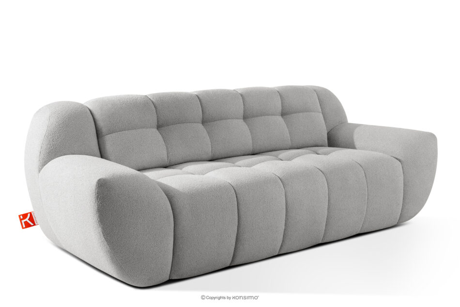BALU Sofa trzyosobowa z funkcją spania na stelażu włoskim w stylu japandi jasny szary jasny szary - zdjęcie 2