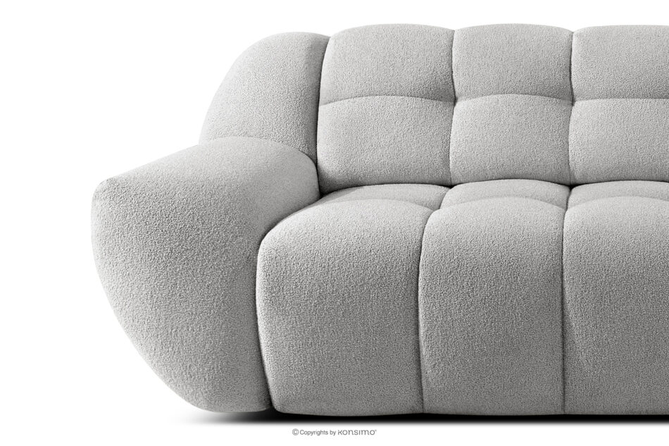 BALU Sofa trzyosobowa z funkcją spania na stelażu włoskim w stylu japandi jasny szary jasny szary - zdjęcie 8