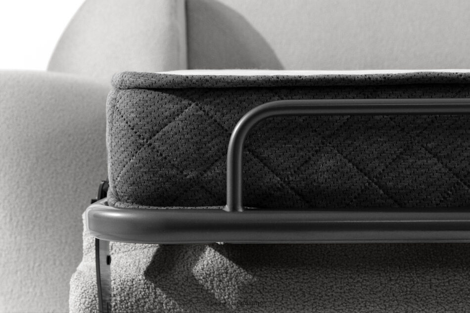 BALU Sofa trzyosobowa z funkcją spania na stelażu włoskim w stylu japandi jasny szary jasny szary - zdjęcie 13