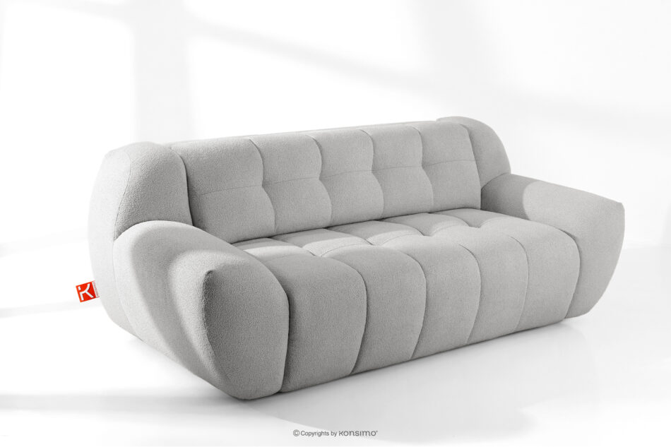 BALU Sofa trzyosobowa z funkcją spania na stelażu włoskim w stylu japandi jasny szary jasny szary - zdjęcie 17