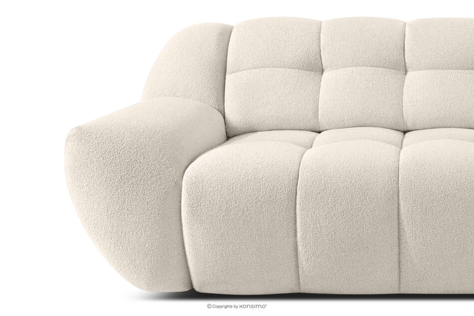 BALU Sofa trzyosobowa z funkcją spania na stelażu włoskim w stylu japandi biały biały - zdjęcie 8