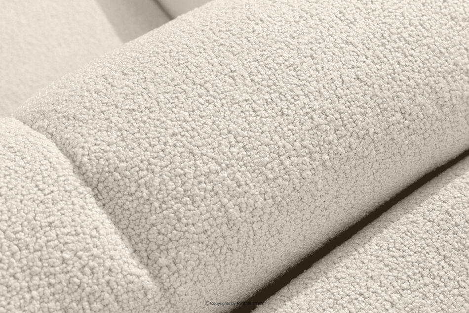 BALU Sofa trzyosobowa z funkcją spania na stelażu włoskim w stylu japandi biały biały - zdjęcie 9