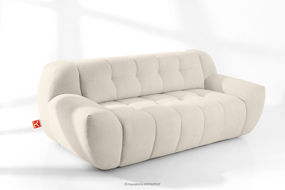 BALU Sofa trzyosobowa z funkcją spania na stelażu włoskim w stylu japandi biały biały - zdjęcie 17