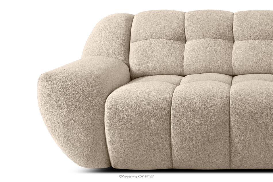 BALU Sofa trzyosobowa z funkcją spania na stelażu włoskim w stylu japandi beżowy beżowy - zdjęcie 8