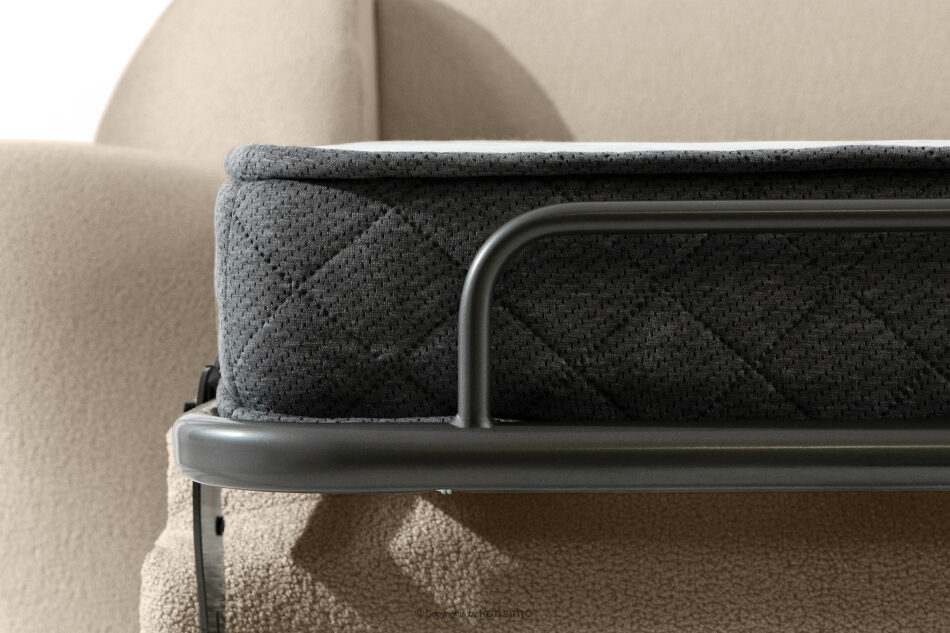 BALU Sofa trzyosobowa z funkcją spania na stelażu włoskim w stylu japandi beżowy beżowy - zdjęcie 13