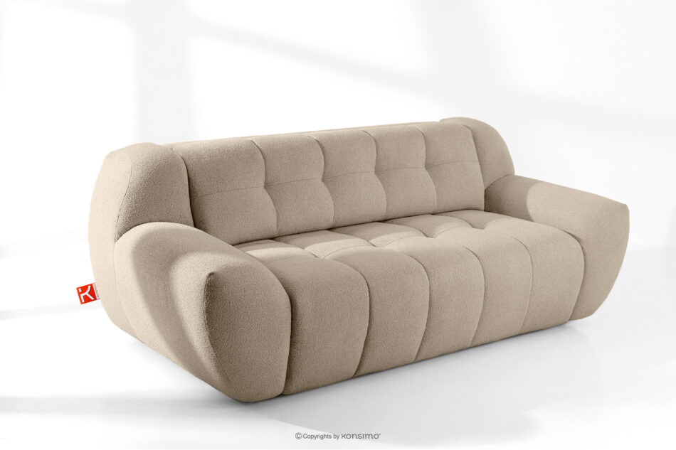 BALU Sofa trzyosobowa z funkcją spania na stelażu włoskim w stylu japandi beżowy beżowy - zdjęcie 17