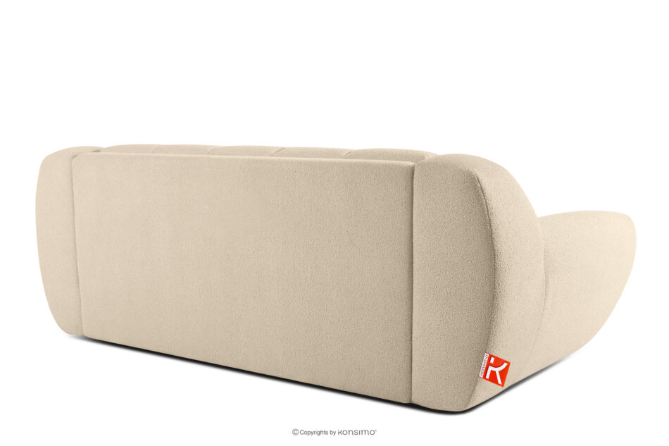 BALU Sofa trzyosobowa z funkcją spania na stelażu włoskim w stylu japandi jasny beżowy jasny beżowy - zdjęcie 3