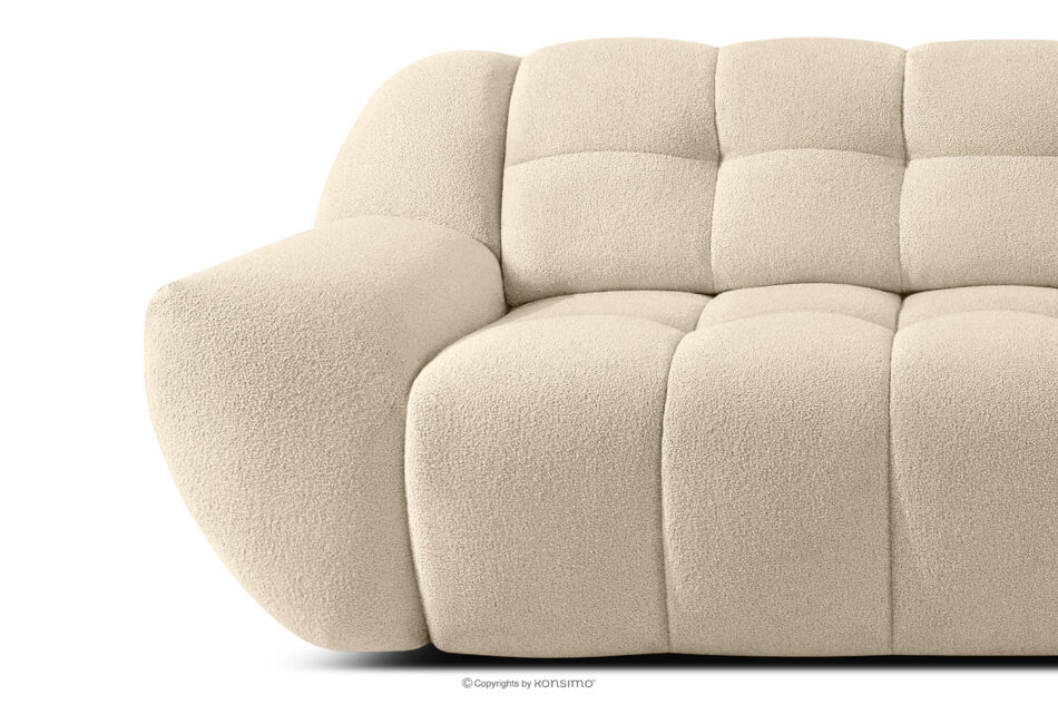 BALU Sofa trzyosobowa z funkcją spania na stelażu włoskim w stylu japandi jasny beżowy jasny beżowy - zdjęcie 8