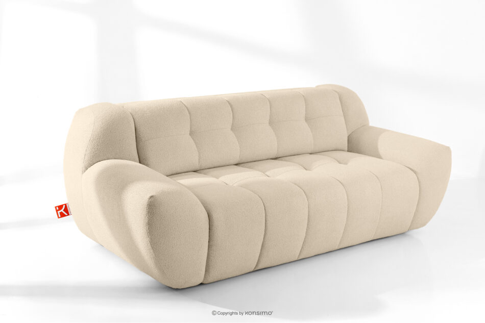 BALU Sofa trzyosobowa z funkcją spania na stelażu włoskim w stylu japandi jasny beżowy jasny beżowy - zdjęcie 17