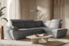 RATLO Rozkładany narożnik prawy z pojemnikiem na pościel szary ciemny szary - zdjęcie 2