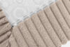 STRIX PRO Łóżko kontynentalne średniotwarde 140 cm podwójny materac + topper HR tkanina sztruks taupe taupe - zdjęcie 12
