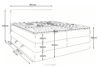 STRIX PRO Łóżko kontynentalne średniotwarde 160 cm podwójny materac + topper Visco tkanina sztruks biały/ecru biały/ecru - zdjęcie 20