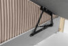 STRIX PRO Łóżko kontynentalne twarde 160 cm podwójny materac + topper HR tkanina sztruks taupe taupe - zdjęcie 15