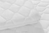 STRIX PRO Łóżko kontynentalne średniotwarde 180 cm podwójny materac + topper Visco tkanina sztruks piaskowy piaskowy - zdjęcie 16