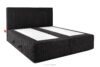 STRIX PRO Łóżko kontynentalne twarde 180 cm podwójny materac + topper Visco tkanina sztruks czarny czarny - zdjęcie 4