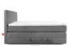 STRIX PRO Łóżko kontynentalne twarde 200 cm podwójny materac + topper HR tkanina sztruks szary szary - zdjęcie 6