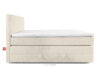 STRIX PRO Łóżko kontynentalne twarde 200 cm podwójny materac + topper Visco tkanina sztruks biały/ecru biały/ecru - zdjęcie 6
