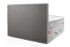 STRIX PRO+ Łóżko kontynentalne dwuosobowe twarde 140 cm podwójny materac + topper Visco tkanina sztruks jasny szary jasny szary - zdjęcie 7