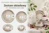 KERI Zestaw obiadowy japandi 6 os. (24 el.) beżowy/szary/granatowy beżowy/szary/granatowy - zdjęcie 11