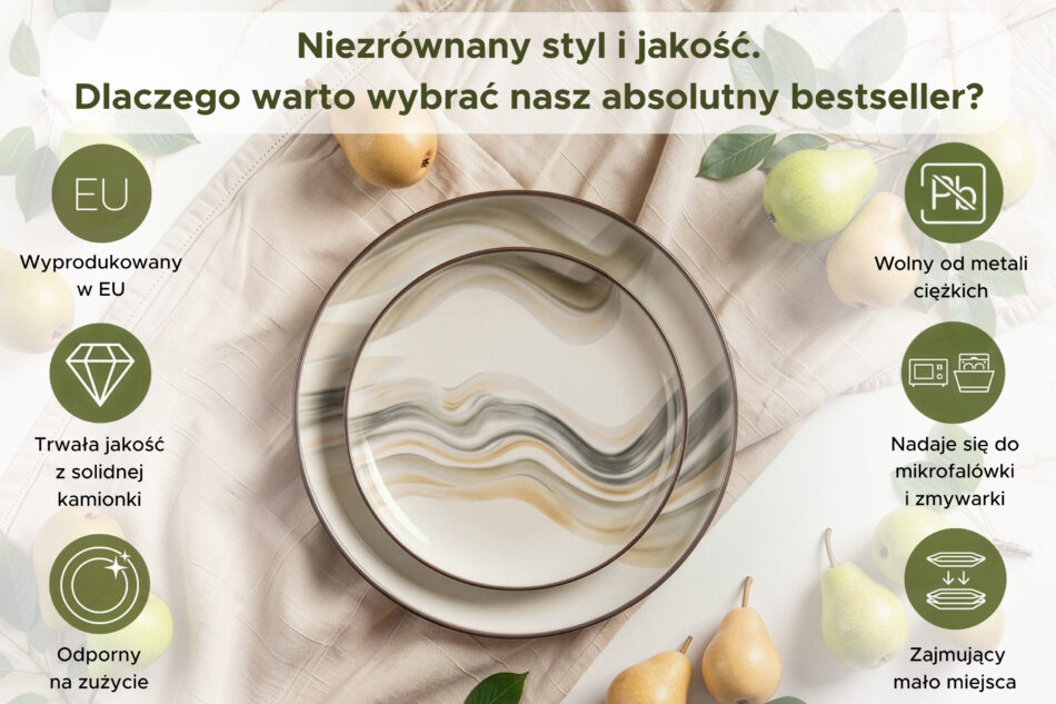 SALVA Miska w stylu nordyckim 6 szt. szary/piaskowy/beżowy szary/piaskowy/beżowy - zdjęcie 10