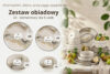 SALVA Zestaw obiadowy 6 os. (24 el.) szary/piaskowy/beżowy szary/piaskowy/beżowy - zdjęcie 11