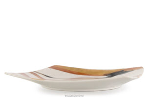 RONARI, https://konsimo.pl/kolekcja/ronari/ Talerz obiadowy kwadratowy styl boho brązowy/beżowy/granatowy brązowy/beżowy/granatowy - zdjęcie