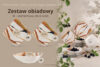 RONARI Zestaw obiadowy kwadratowy styl boho 6 os. (18 el.) brązowy/beżowy/granatowy brązowy/beżowy/granatowy - zdjęcie 9